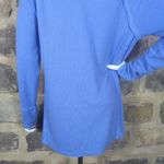 Wildfox  Haley Brushed Long Sleeve V-Neck Top Blue Size Small Exposed Seams‎ Photo 6