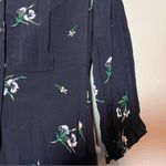 Ann Taylor  Factory Dress Navy Blue Long Sleeve Size 2 NWT Button Front Collared Photo 4