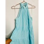 Trina Turk Sky Blue 100% Cotton Halter Neck Sunglasses Maxi Dress Size Small Photo 7