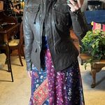 BCBG Max AZRIA army brown leather like new jacket fitted amazing details Sm Photo 8