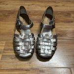 Women's‎ Array Aruba Pewter Woven Fisherman Shoe US 9.5M Buckle Leather Sandal Size 9.5 Photo 1
