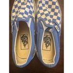 Vans  blue and white checkered slip on sneakers women's 5 1/2 Photo 1