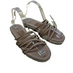 Madewell Size 7.5 Women's Tan Espadrille strappy Slip On Comfort Sandal Beachy Photo 0