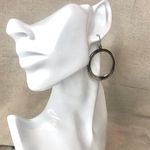 SIMON SEBBAG Sterling Silver Electroplated Drop Hoop Earrings Vintage Photo 1