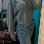 Knox Rose Cropped Green Sweater Photo 1