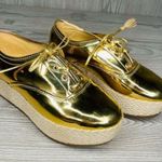 Vintage Cinthya cobos gold mirrored reflective platform shoes sneakers 36 / 5.5 Photo 8