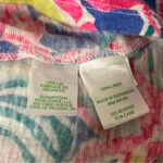 Lilly Pulitzer Shirt Women Medium Pink Blue Floral Linen Sleeveless Resort Boho Photo 3