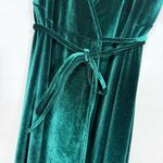 Baltic Born  Meghan Velvet Wrap Maxi Dress Emerald Green Holiday Party Christmas Photo 7