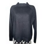 Women’s Black Lightweight Knit Sweater Mock Neck MEDIUM Photo 1
