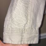 Chico's Chico’s Women’s Linen Blend Embroidered Beige Oatmeal Multi-Pocket Jacket Photo 3