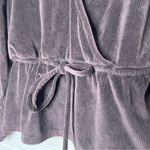 Madewell Brown Corduroy Tie-Front Faux-Wrap Top Size Medium Photo 6