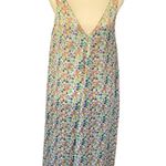 ZARA  Floral Maxi Satin V Neck Dress Pockets Size Small Photo 0