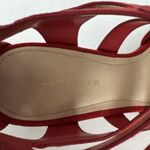 Marc Fisher Gladiator Heels Paradox Red Women 8 W Suede Lace Up Gold Zip Party Photo 7