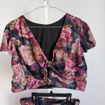 Torrid sz 1 Bikini Flutter Sleeve Top High Waist Ruched Bottom Fairy Cottage Photo 2