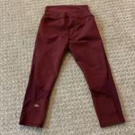 Alo Yoga  Burgundy Mesh Leg Capri Pants Photo 3