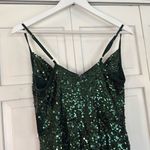 Taylor NWT green sequin cowl neck midi dress 6 Photo 9