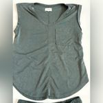 Lou & grey  Green Lounge Set Pajama Set Top XS, Bottoms Small Photo 2