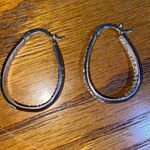 Chrystina Chrystal Sparkling Hoop Earrings Fine silver plated Silver Photo 2