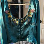 Free People  Women's Green Autumn Bloom top Photo 7