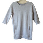 Athleta Gray Sweatshirt Tunic Dress Women's M 3/4 Sleeve Pockets Cozy Casual Photo 0