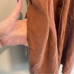 Quince Terracotta Vintage Wash Tencel Button Front Dress Size Medium NWT Brown Photo 9