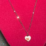 Sterling Silver True Love  Choker Necklace Conversation Heart White Jewelry gift Photo 0