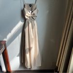 J.Crew  Collection bow-front cutout midi dress in stretch taffeta Khaki Tan Photo 3