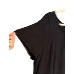 Torrid Black Challis Fringe Raw Frayed Edge Tee Shirt Dress Size 2XL Photo 4