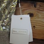 Mac Duggal 5687 SEQUINED ONE SHOULDER DRAPED LACE UP GOWN NWT Nude Silver 4 Photo 12