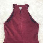 Altar'd State ALTAR"D STATE Burgundy Faux Suede Halter Mini Dress Size Small Sleeveless Fall Photo 7
