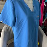 FIGS baby blue V Neck Scrub Top Photo 1