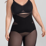 HONEYLOVE Super Power Shapewear Shorts Runway Black/Tan Sz XL Black Photo 0