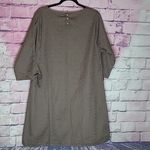 Garnet Hill  ORGANIC COTTON TEXTURED PATTERNED TIE SLEEVE SHIRT DRESS 16 NWT Photo 1