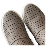 Pierre Dumas  Comfort Foam Perforated Slip On Sneakers High Top Taupe Fast-5 Photo 7