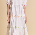 English Factory  SCALLOPED EDGE MIDI DRESS | M Photo 0