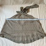 fab'rik  High Neck Halter Tie Flowy Sleeveless Top w/ Muted Geometric Pattern Photo 3