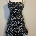 Princess Polly Polly navy blue & cream dotted mini dress size 2 Photo 1