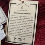 EXPRESS Vintage  Sweater Tricot Burnt Red Cotton Knit Textured Scoop Neck XS NEW Photo 8