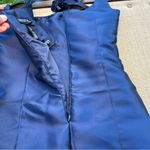 Doll kill Current Mood Satin Dress with Bow Straps Large Blue Photo 9