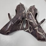 Unlisted Python Wedge Heels Brown Mary Jane Shoes Peep Toe Platform Pumps Y2K 7 Photo 4