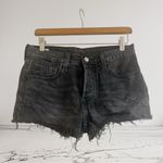 Levi's ✨Levi’s 501 Cut Off Sz 27 Shorts Trashed Black Jeans Distressed✨ Photo 5