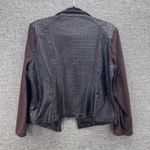 Chico's Womens Suede Jacket Size Medium Baddie Grunge Edgy Biker Punk Outdoor Photo 7