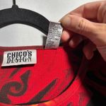 Chico's VTG Y2K AOP Fire Swirl Long Sleeve Top Womens S Grunge 90s Punk Goth 90s‎ 00s Photo 3