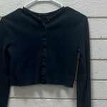 Brandy Melville Blue Button Down Cropped Long Sleeve one size. Photo 5