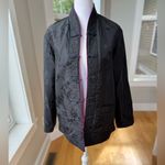 Vintage Purple Black Chinese Embroidered Silk Bed Jacket Handmade Reversible Photo 15