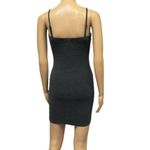 Heart & Hips  Ribbed Heathered Charcoal Spaghetti Strap Bodycon Dress Juniors M Photo 6