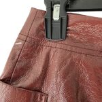 Maeve  Anthropologie Faux Leather Vinyl Look Wine Burgundy Mini Skirt NWOT size 6 Photo 6