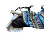 Pink Coconut Boutique PINK Victoria's Secret Swim Top S Striped Ruffle Tribal Black‎ Braid Strap Photo 4