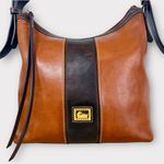 Dooney & Bourke  Florentine Leather Vachetta Hobo Shoulder Bag Two Tone Cognac Photo 1