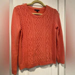 Tommy Hilfiger Crew Neck Cable Knit Fisherman Long Sleeve Pullover Size Small Photo 0